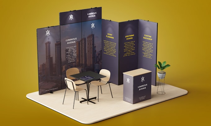 Gig Preview - Design professional trade show booth and backdrop for your exhibition