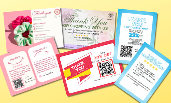 Gig Preview - Create thank you ,product insert, package insert card