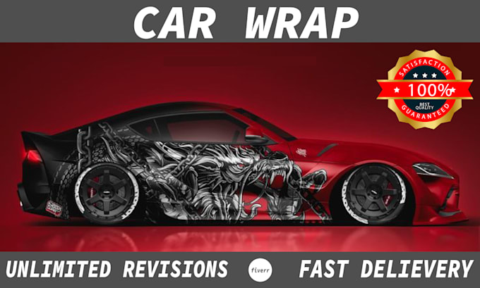 Gig Preview - Design professional car wrap, van wrap any vehicle wrap