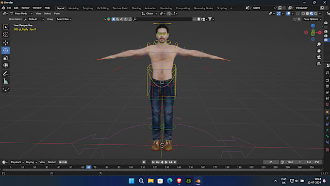 Gig Preview - Rig  a human character with face finger and full body rig