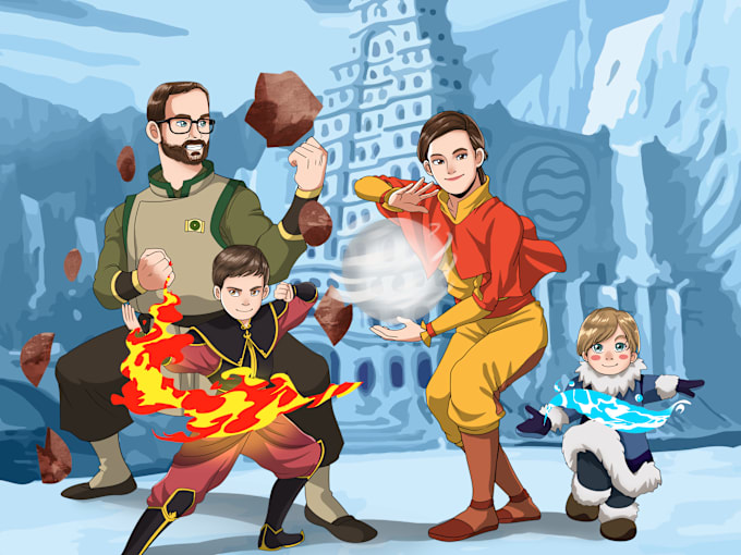 Gig Preview - Draw you in avatar the legend of aang style