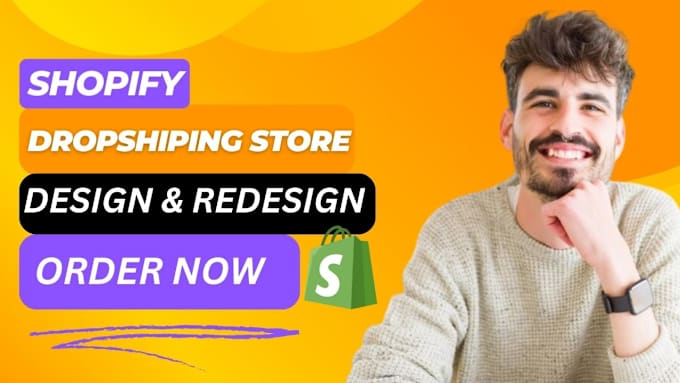 Gig Preview - Design, redesign shopify store, shopify dropshipping