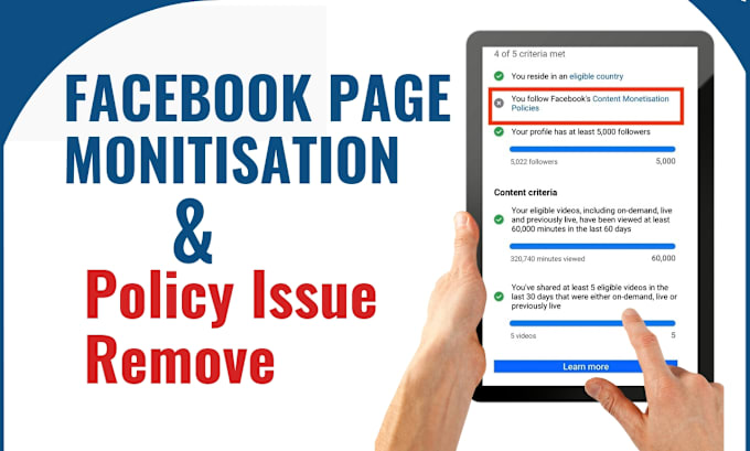 Bestseller - completed facebook page monetization criteria and policy issue remove