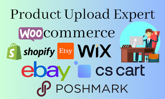 Gig Preview - Upload product to your ebay, woocommerce, etsy and shopify store