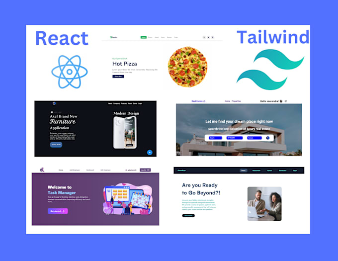 Gig Preview - Reactjs website with tailwindcss