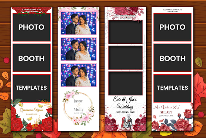 Gig Preview - Do creative photo booth templates, 2x6 photo booth overlays