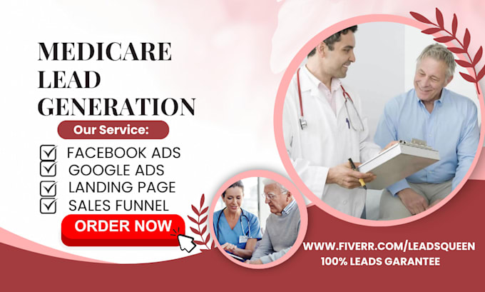 Gig Preview - Generate exclusive medicare leads medicare landing page health insurance leads