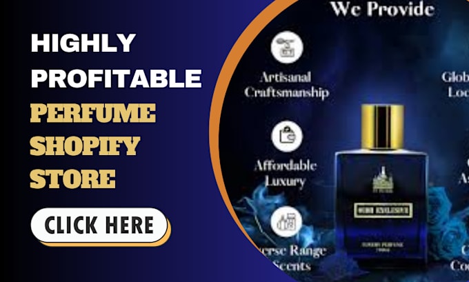 Gig Preview - Design profitable perfume shopify store fragrance website perfume website