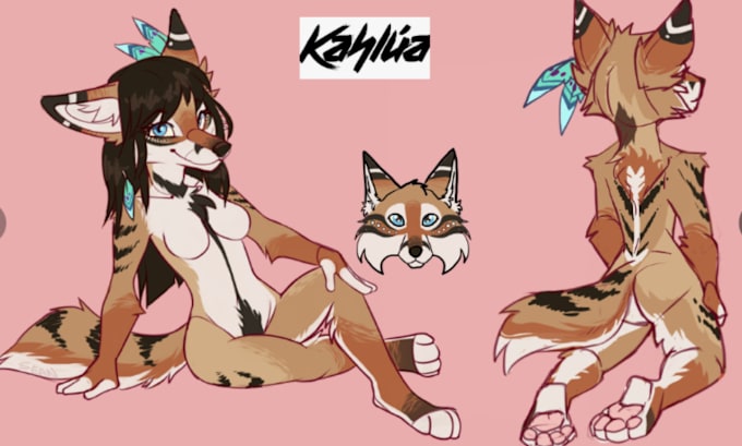 Bestseller - draw furry reference sheet, furry art, fursona character design,furry ref sheet