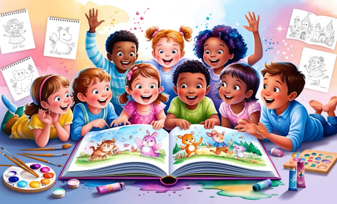 Gig Preview - Children story book illustration kids illustration watercolor illustration book