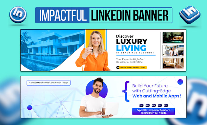 Gig Preview - Design a professional linkedin banner, cover, or header