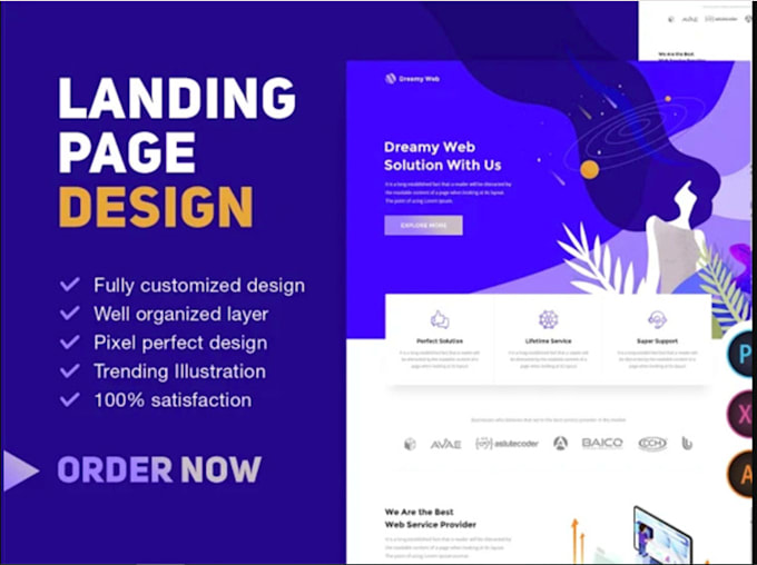 Gig Preview - Design eye catching landing page, hubspot landing page