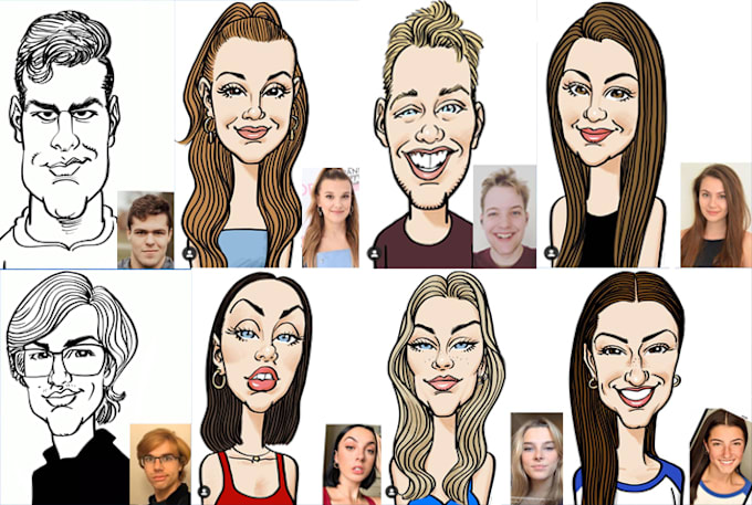 Bestseller - draw caricatures from photos