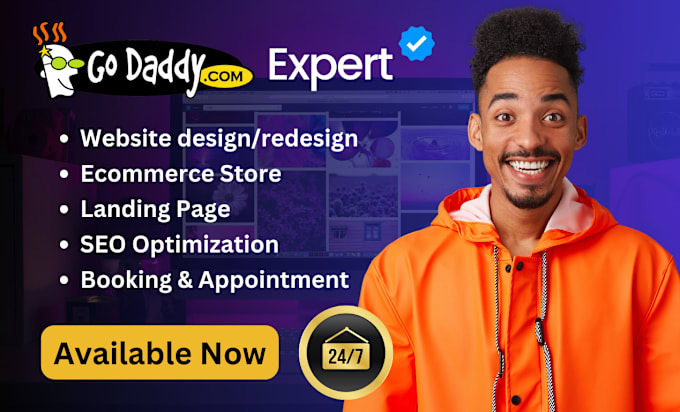 Gig Preview - Godaddy website redesign godaddy website design godaddy website redesign