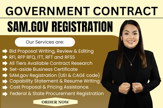 Gig Preview - Complete sam gov obtain uei, cage code naics with state procurement registration