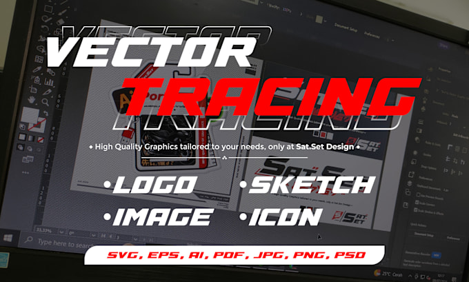 Gig Preview - Vectorize, redraw, trace, recreate your logo or image