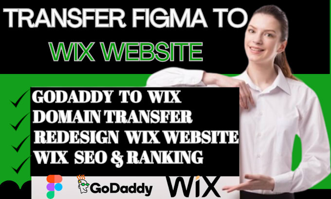 Gig Preview - Transfer or connect domain to wix, godaddy to wix website,figma to wix,wordpress