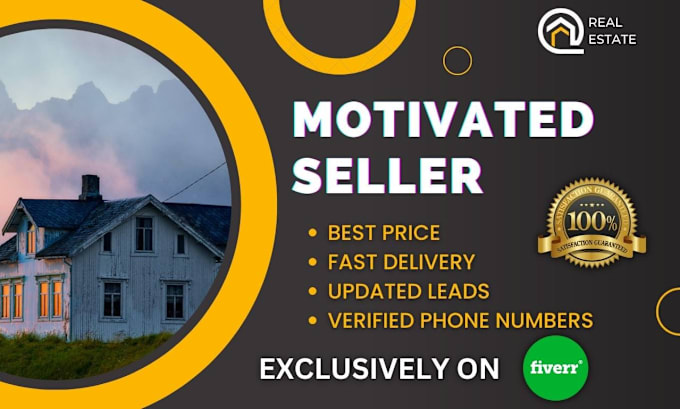 Gig Preview - Provide you real estate motivated seller leads with skip tracing