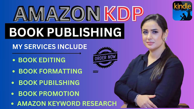 Gig Preview - Publish book on amazon, kdp book publishing and amazon kindle book publishing