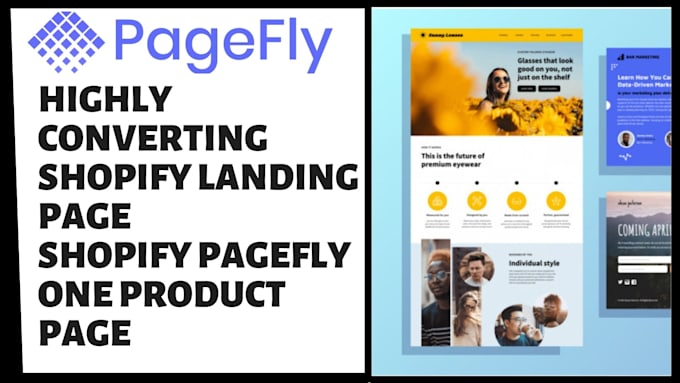 Gig Preview - Design highly converting shopify landing page shopify pagefly one product page