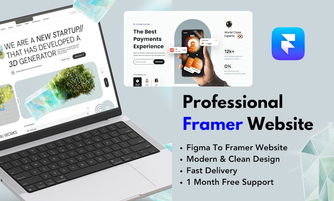 Gig Preview - Create interactive and responsive framer website or figma to framer website