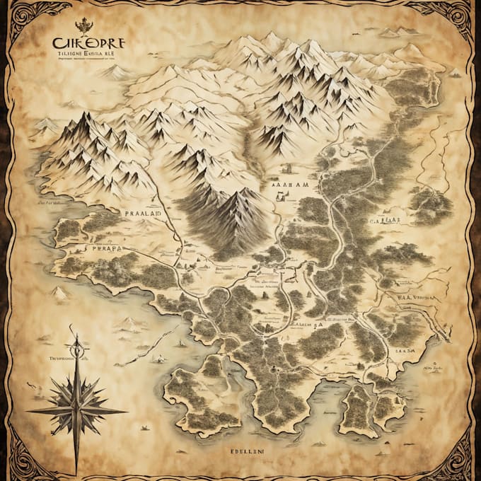 Gig Preview - Make your fantasy map for rpg, novels and games