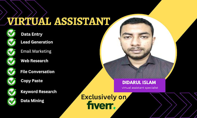 Bestseller - do reliable virtual assistant for data entry and admin tasks