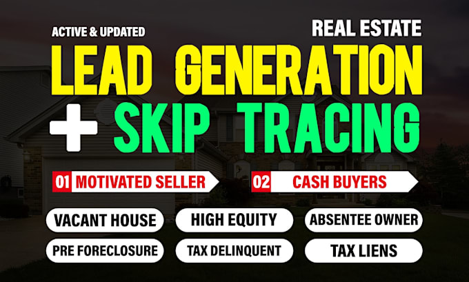 Gig Preview - Do real estate skip tracing, motivated seller leads and bulk skip tracing