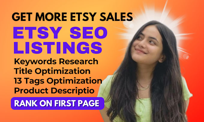 Gig Preview - Do etsy SEO titles, tags, alt text, and descriptions to boost etsy sales