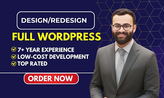 Gig Preview - Do wordpress web design and build complete website