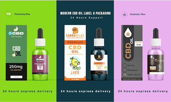 Gig Preview - Design unique cbd oil label and packaging, product packaging