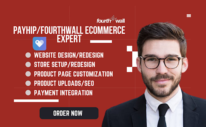 Gig Preview - Setup payhip or fourthwall store, customize payhip or fourthwall ecommerce store