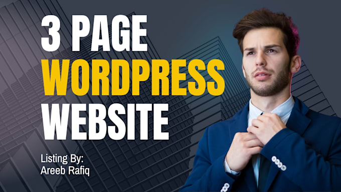 Gig Preview - Design redesign perfect fast wordpress website 3 pages