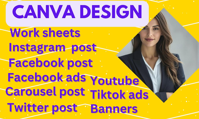 Gig Preview - Design social media post or any thing in canva