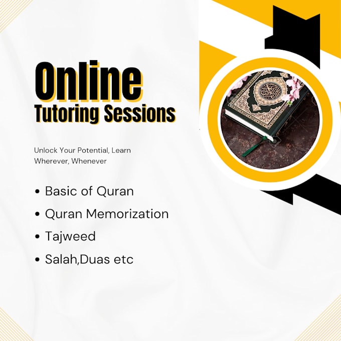 Gig Preview - Be your quran teacher or tutor, online lessons