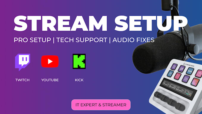 Gig Preview - Help you setup obs and other software for streaming