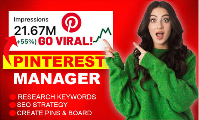 Gig Preview - Manage, grow and boost marketing as pinterest queen