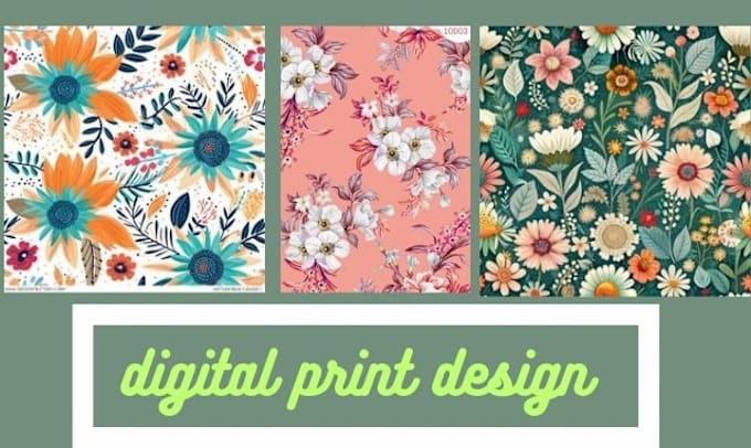 Gig Preview - Make a clothing digital and seamless pattern print design