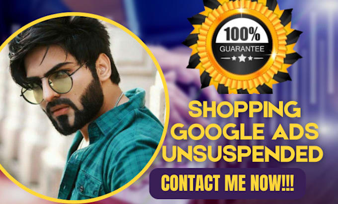 Bestseller - guarantee reactivate your shopping google ads account suspended, unsuspended