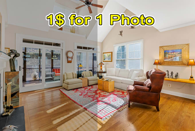 Gig Preview - Do real estate photo editing in multiple exposure