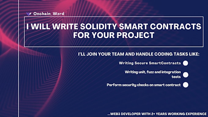 Gig Preview - Join your team as a smart contract developer and auditor