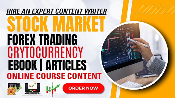 Gig Preview - Be your stock market, forex trading, ebook ghostwriter, articles, online course