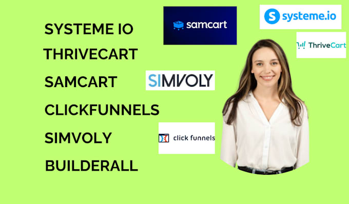 Gig Preview - Kajabi thrivecart samcart salesfunnel clickfunnel systemeio simvoly landingpage