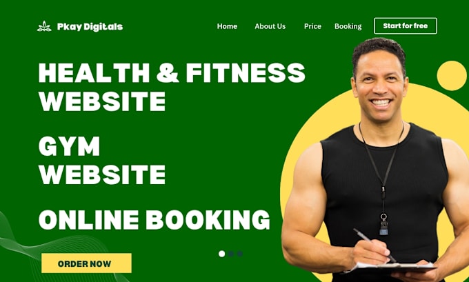 Gig Preview - Design health and fitness website, gym website, workout website, yoga website