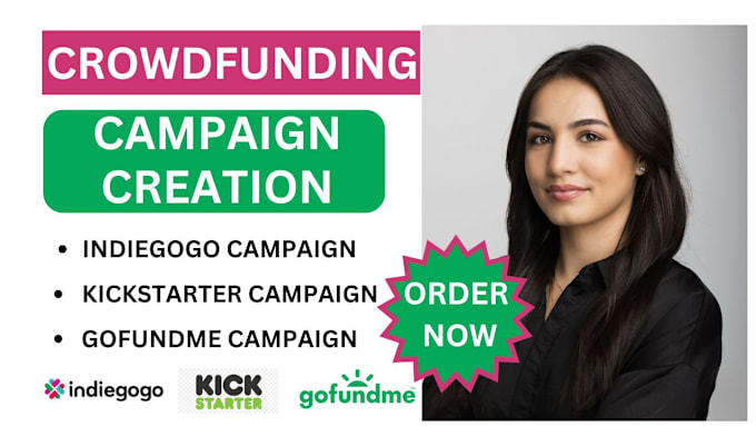 Gig Preview - Create crowdfunding campaign, crowdfunding campaign creation for kickstarter