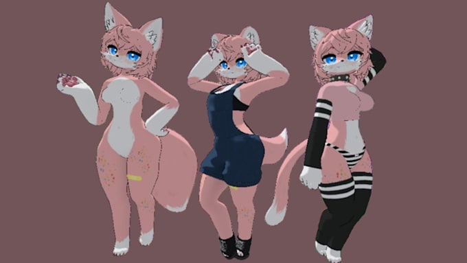 Gig Preview - Upload, edit, dps and create your vrchat avatar, furry vrchat, vrc character