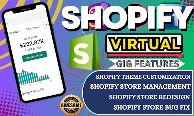 Gig Preview - Be your shopify virtual assistant order fulfilment and shopify store manager