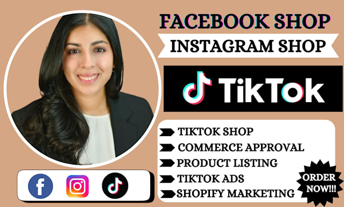 Gig Preview - Setup tiktok shop, tik tok shop, facebook shop, tiktok ads or shopify marketing