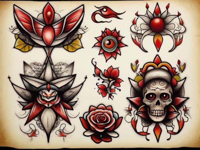 Gig Preview - Make you a traditional old school tattoo style design