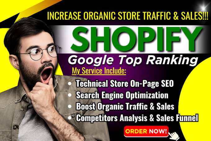 Gig Preview - Do advanced on page shopify SEO for 1st page google ranking to boost store sales